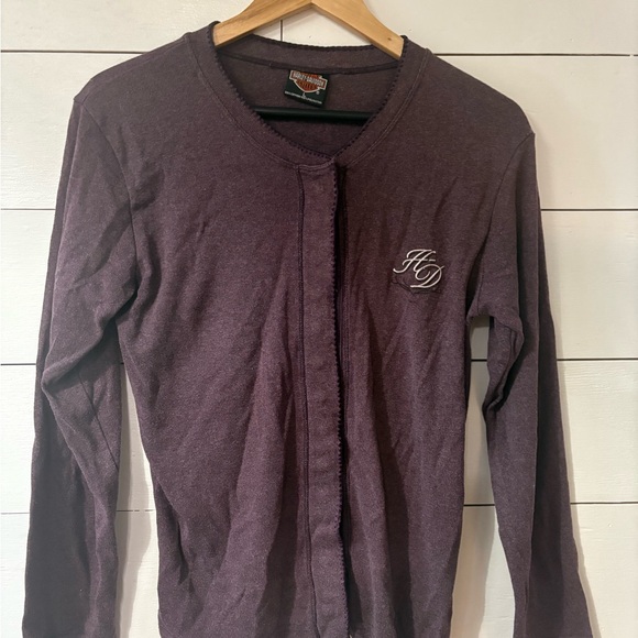 Harley-Davidson Purple snap button cardigan - Picture 1 of 7